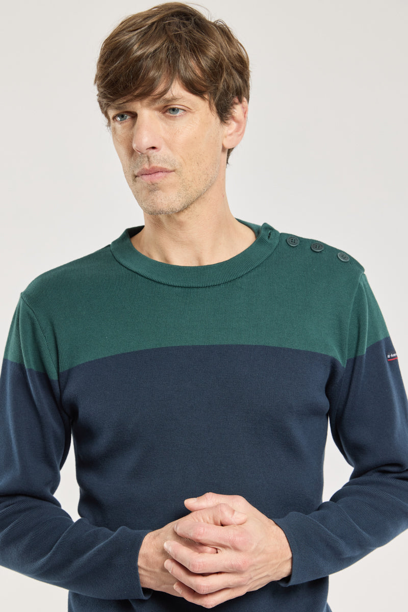 armor-lux-pull-marin-bicolore-coton-homme image 2