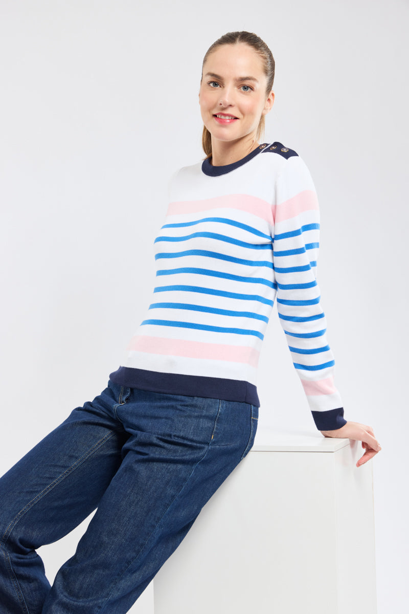 armor-lux-pull-marin-bicolore-femme-coton-rayures-plac-es image 2