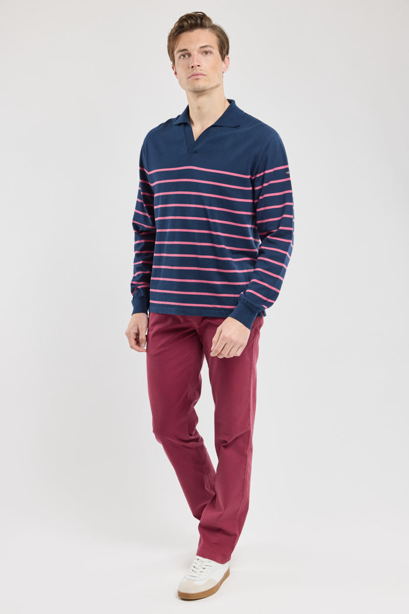 armor-lux-pull-col-vareuse-pull-ray-coton-homme image 3