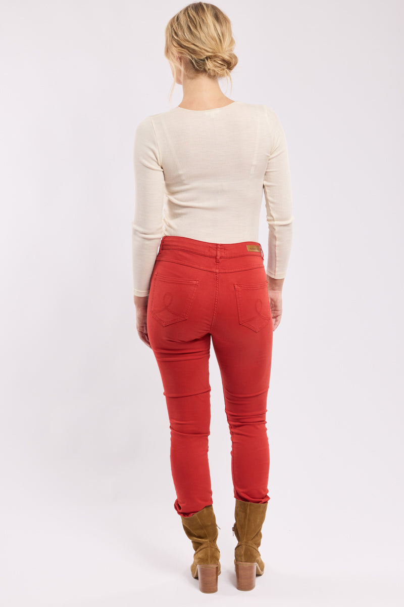 armor-lux-pantalon-slim-femme-coton-gabardine image 2