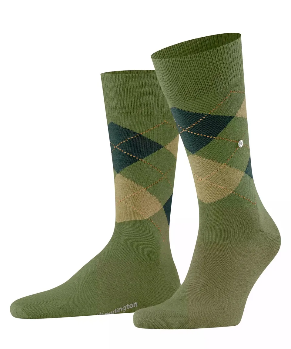 burlington-edinburgh-chaussettes-homme-vert-jade-7685-40-46 image 1