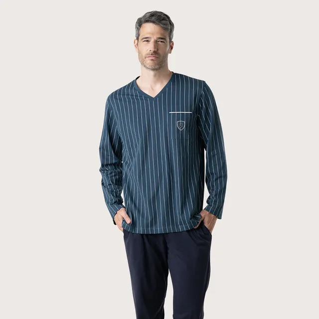 eminence-pyjama-long-homme-sport-club-jersey-coton image 1