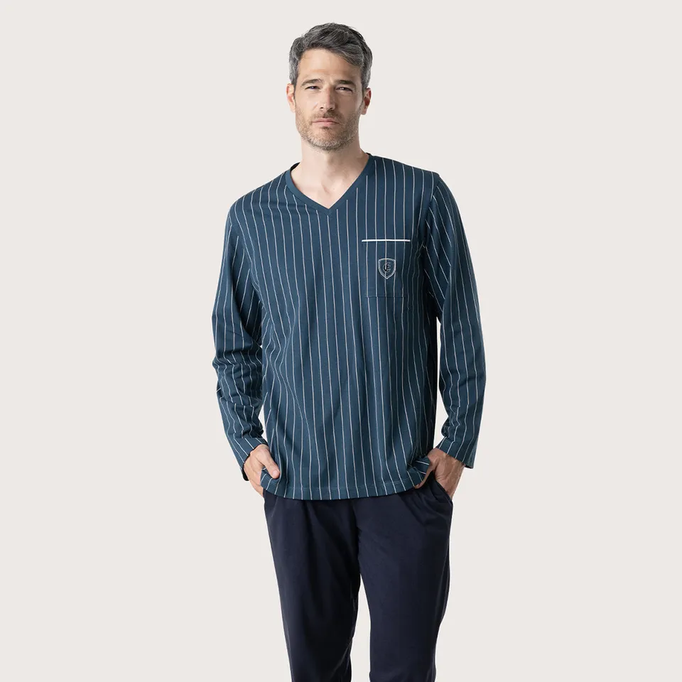 eminence-pyjama-long-homme-sport-club-jersey-coton image 1