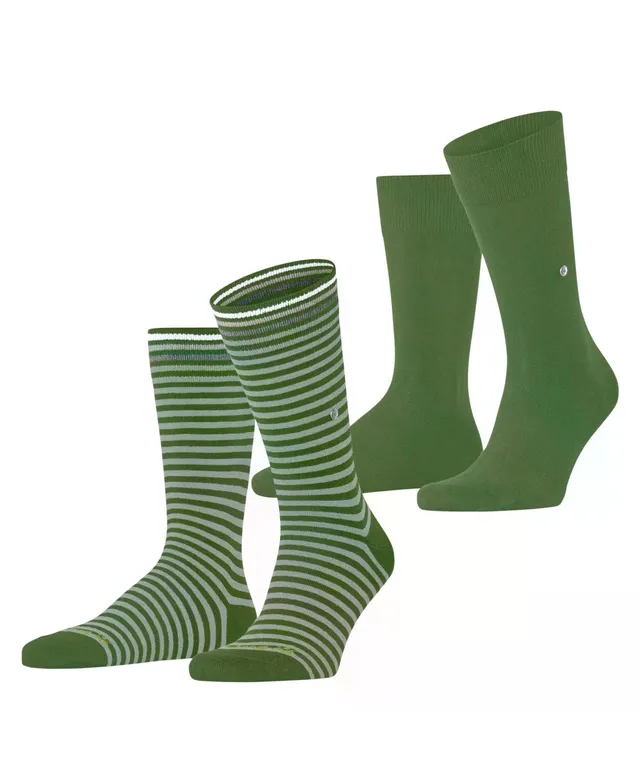 burlington-everyday-stripe-mixed-multipack-chaussettes-homme-coton-2-paires-vert image 1