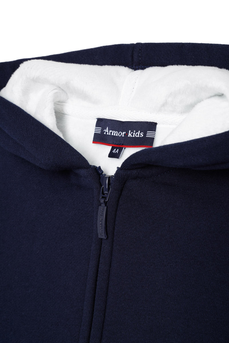 armor-lux-sweat-capuche-kids-coton-zipp-doublure-douce image 3