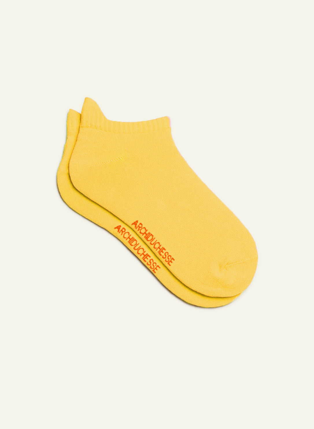 archiduchesse-socquette-jaune-canari-socquette-basse-coton-unisexe image 2
