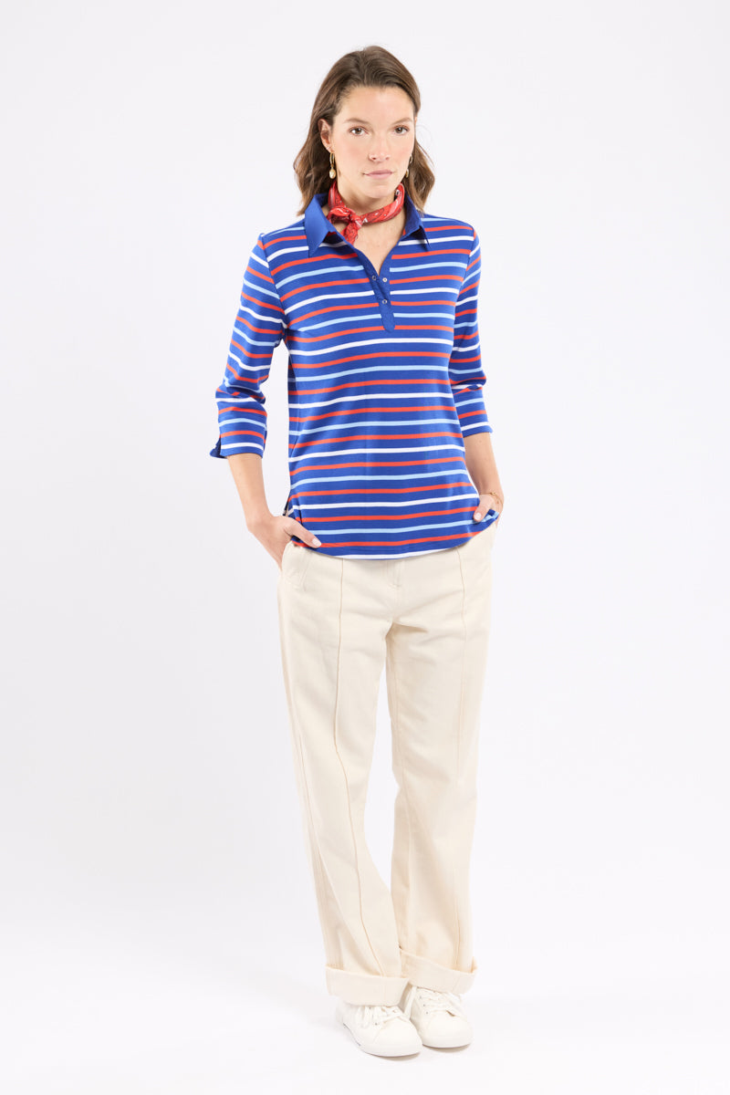 armor-lux-polo-ray-4-couleurs-femme-coton-pais image 3