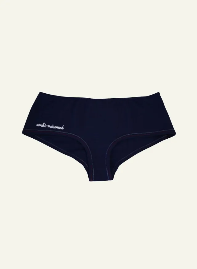 archiduchesse-le-shorty-raisonn-shorty-bleu-en-coton-biologique image 1
