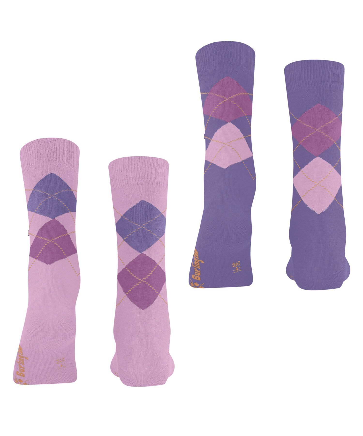 burlington-everyday-argyle-chaussettes-femme-2-paires-rose-berry-pool-8394-36-41 image 2