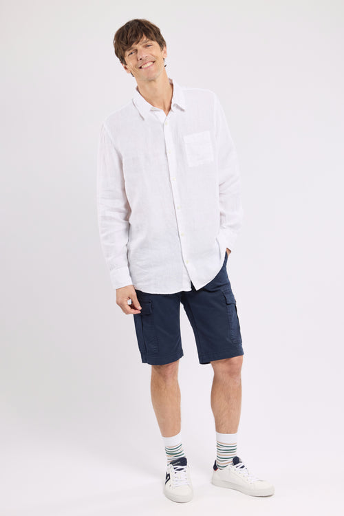 armor-lux-chemise-lin-confort-unie-manches-longues-homme image 4
