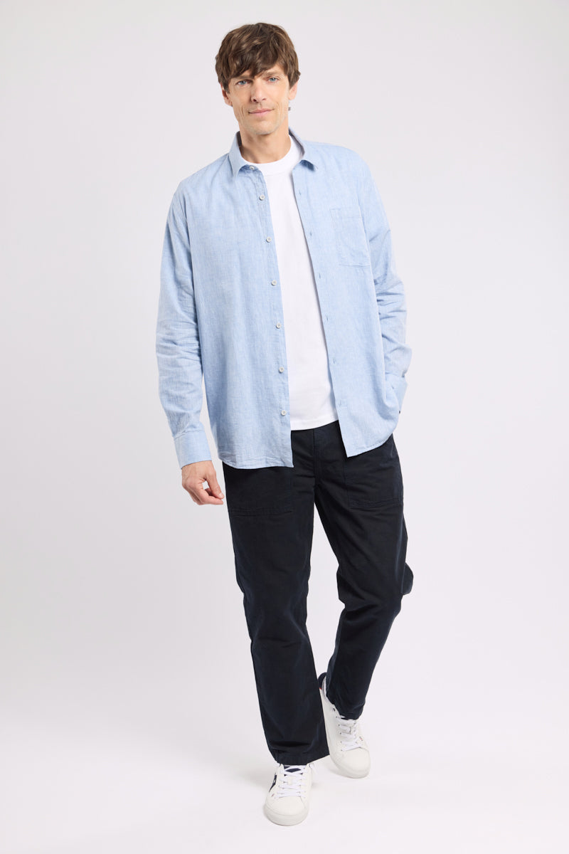armor-lux-chemise-coupe-confort-homme-coton-et-lin image 3