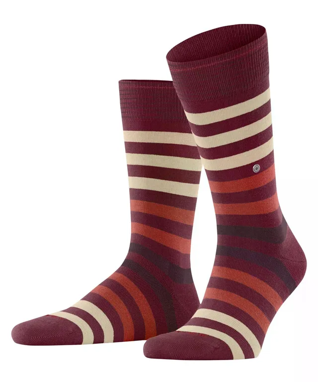 burlington-blackpool-chaussettes-homme-coton-fantaisie-rouge-burgund-8011-40-46 image 1