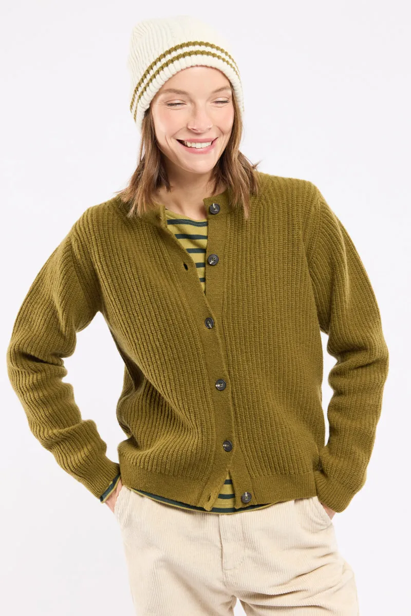 armor-lux-h-ritage-gilet-boutonn-femme-en-laine-vert image 1