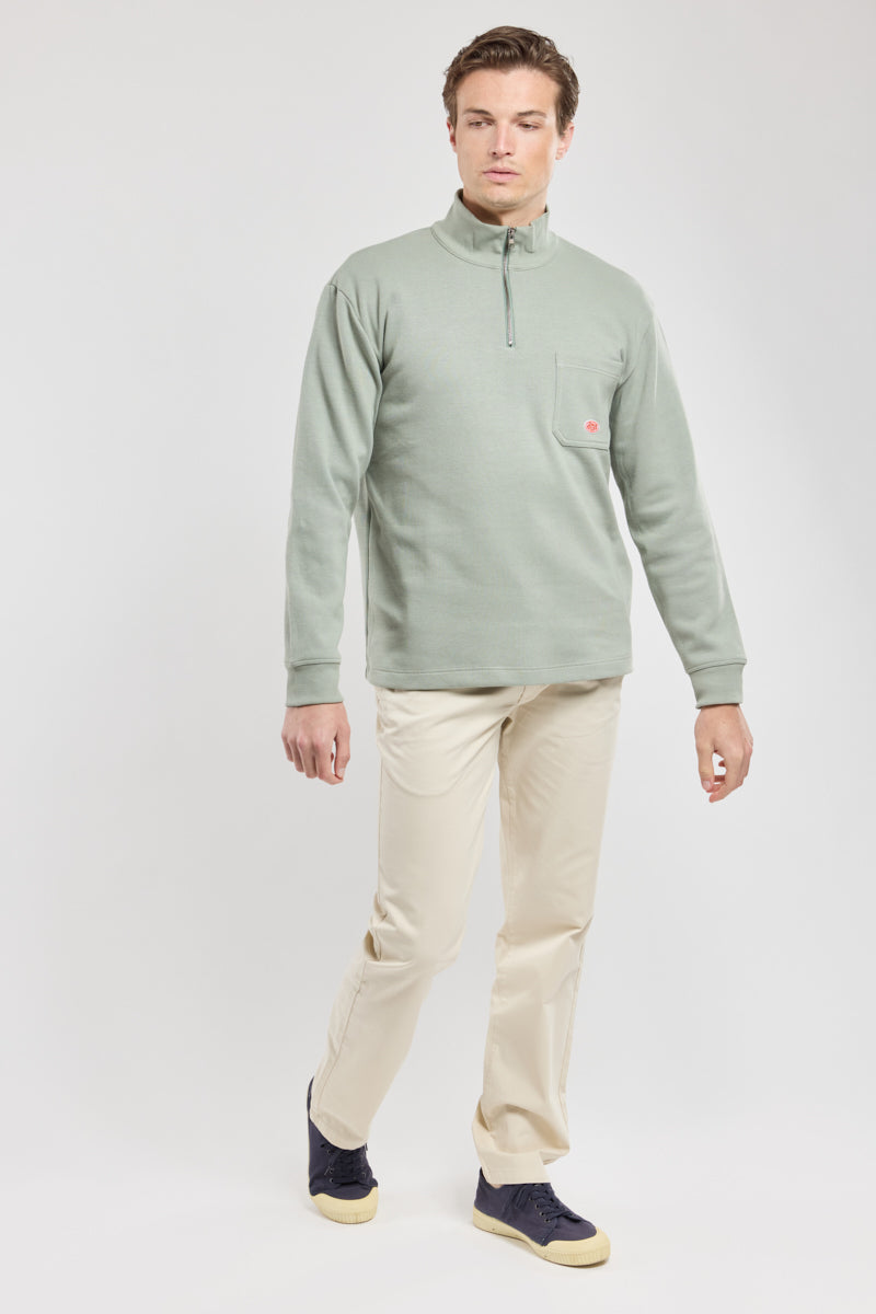 armor-lux-sweat-col-camionneur-homme-coton-pais image 3