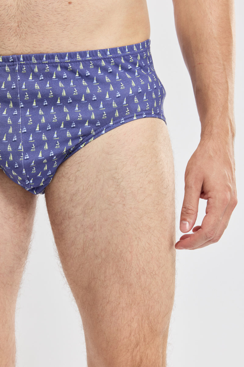 armor-lux-slip-homme-motifs-voiliers-coton-bio-3 image 2