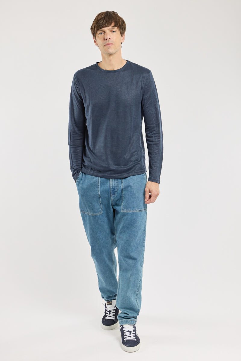 armor-lux-t-shirt-manches-longues-homme-100-lin image 3