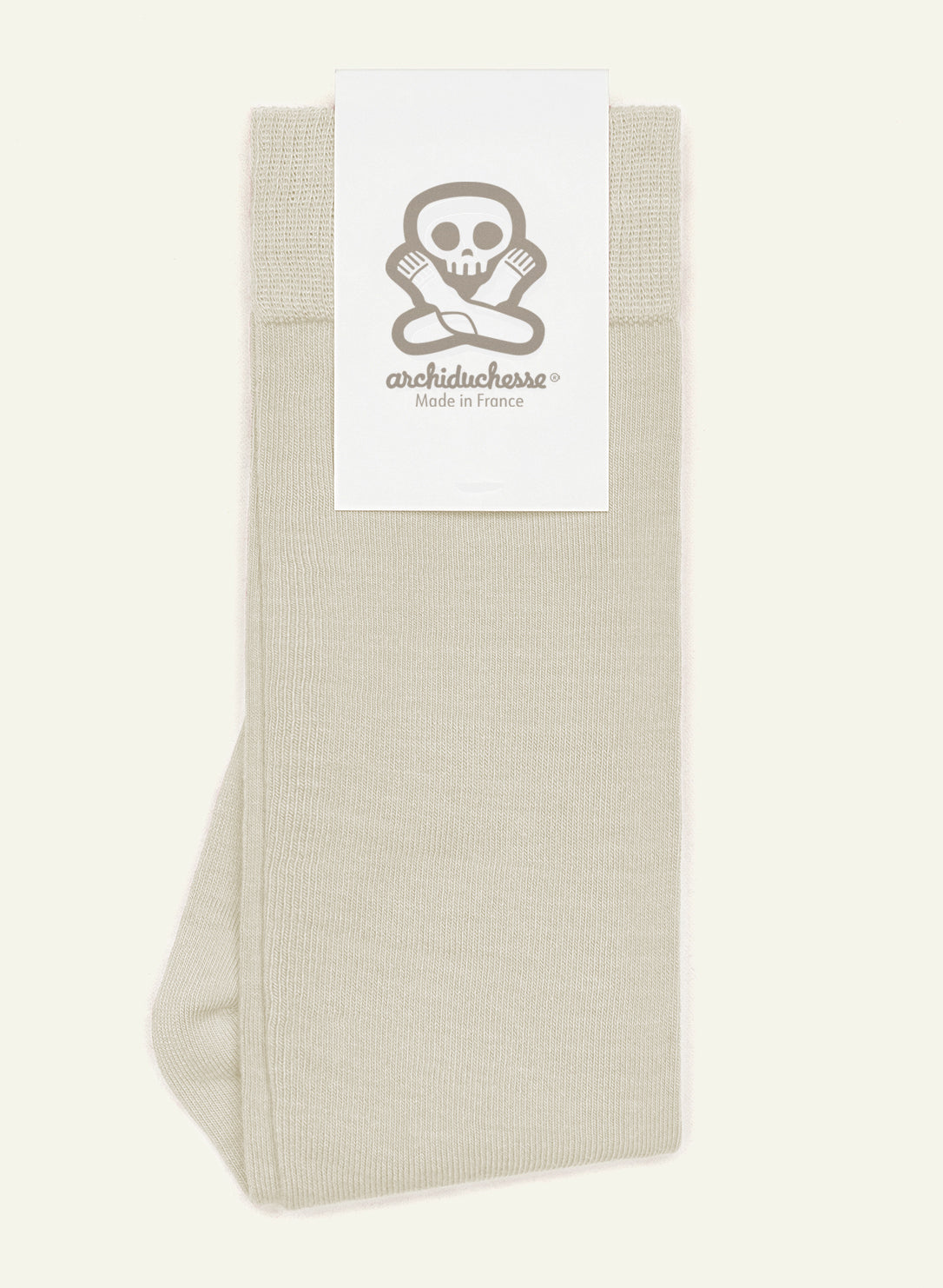 archiduchesse-de-ville-beige-bout-ficelle-chaussettes-mi-mollet image 5