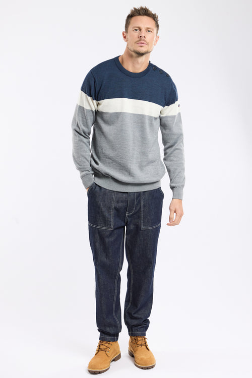 armor-lux-pull-tricolore-homme-laine image 4