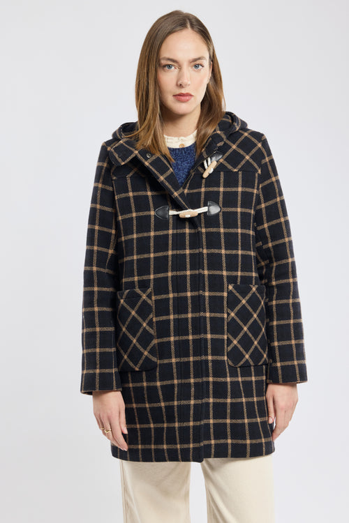 armor-lux-duffle-coat-femme-carreaux-drap-de-laine image 2