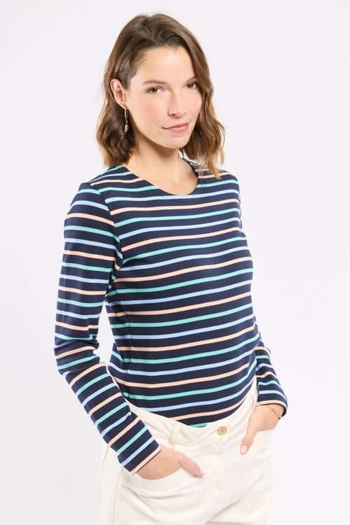 armor-lux-marini-re-femme-coton-pais-manches-longues-coupe-ajust-e image 6