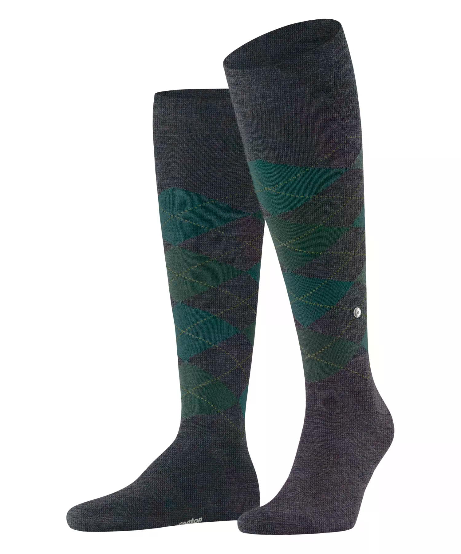 burlington-edinburgh-chaussettes-homme-laine-vierge-argyle-respirant image 1