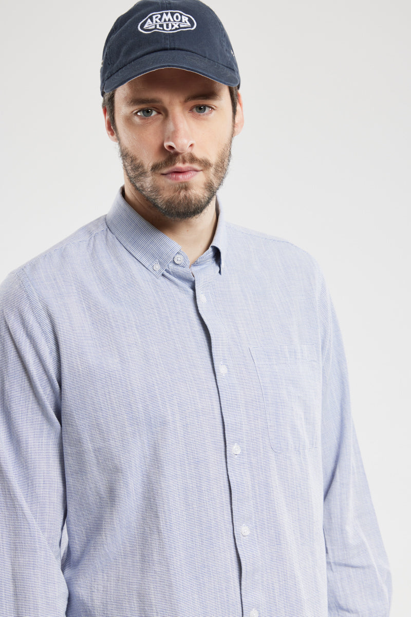 armor-lux-chemise-fines-rayures-h-ritage-coton-homme image 2
