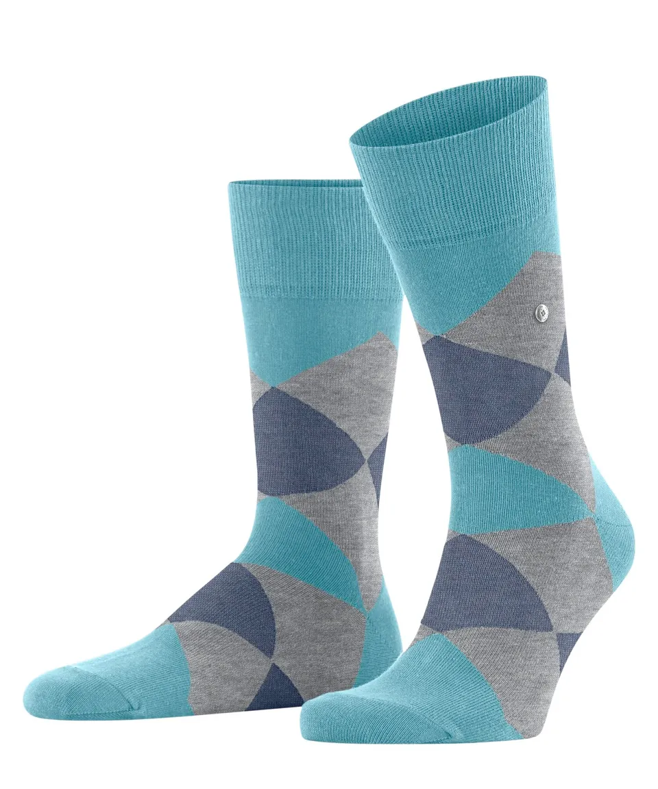 burlington-clyde-chaussettes-homme-coton-fantaisie-bleu-40-46 image 1
