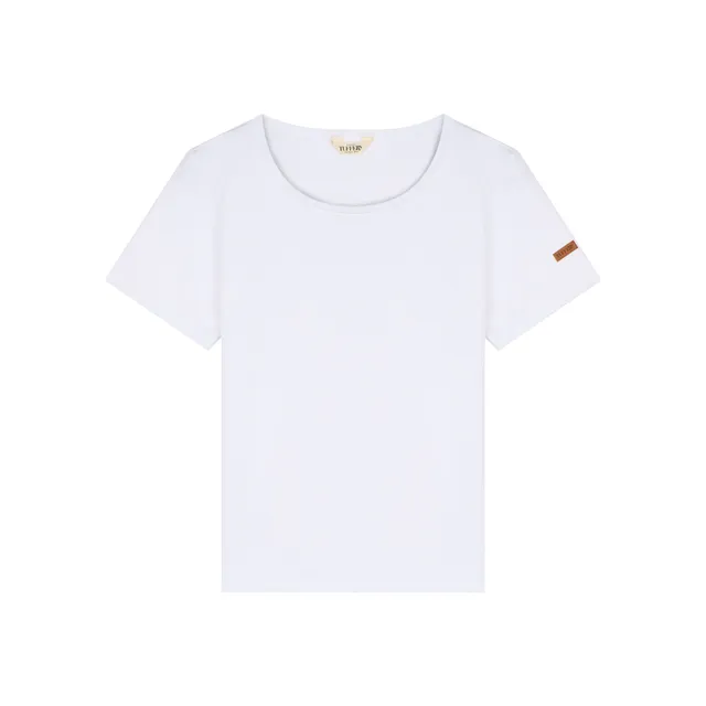 atelier-tuffery-t-shirt-femme-col-rond-blanc-coton-bio image 1