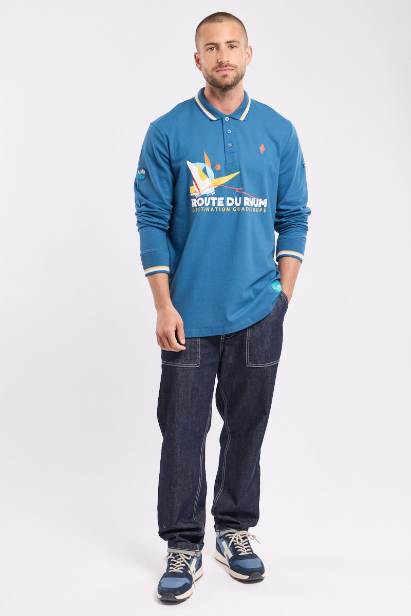 armor-lux-polo-manches-longues-route-du-rhum-2022-destination-guadeloupe-homme image 2