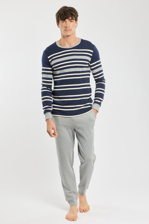 armor-lux-pyjama-jogging-homme-coton-interlock-ray image 2