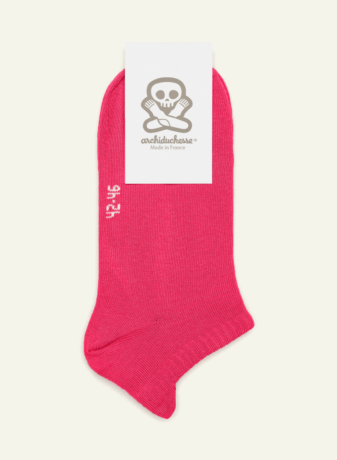 archiduchesse-socquette-rose-framboise-socquette-basse-coton-unisexe image 4