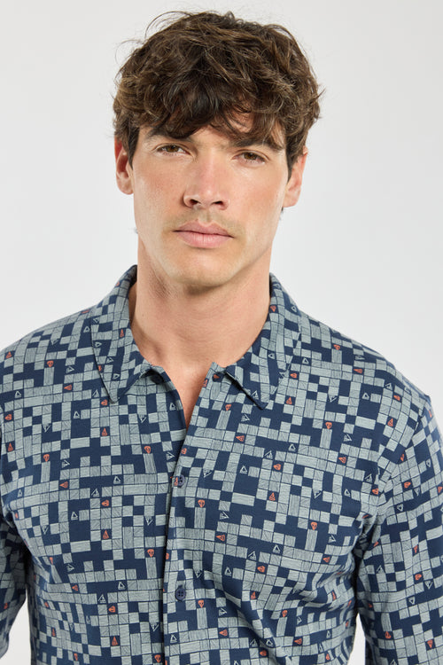 armor-lux-pyjama-droit-ouvert-coton-homme image 3