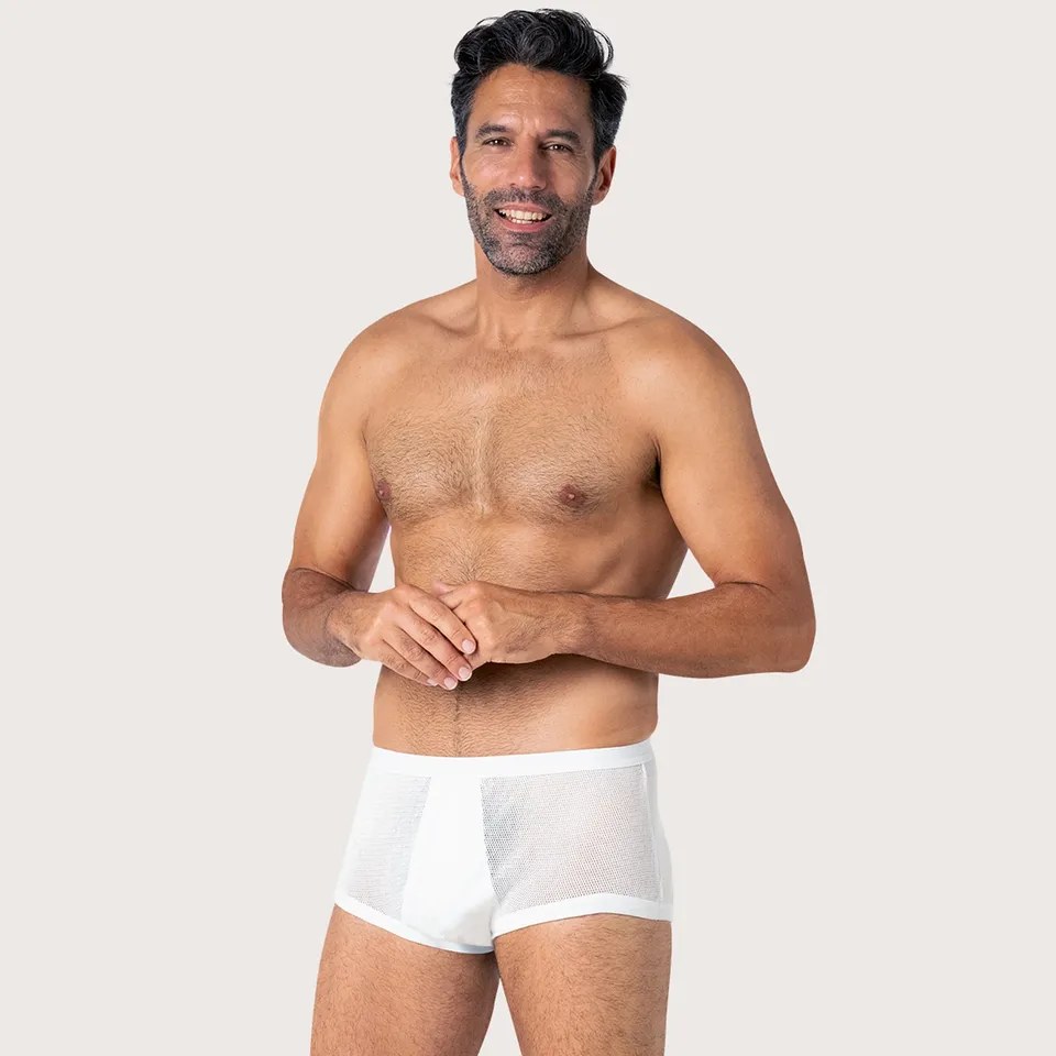 eminence-pur-coton-slip-taille-haute-ouvert-maille-a-r-e-blanc-homme image 1