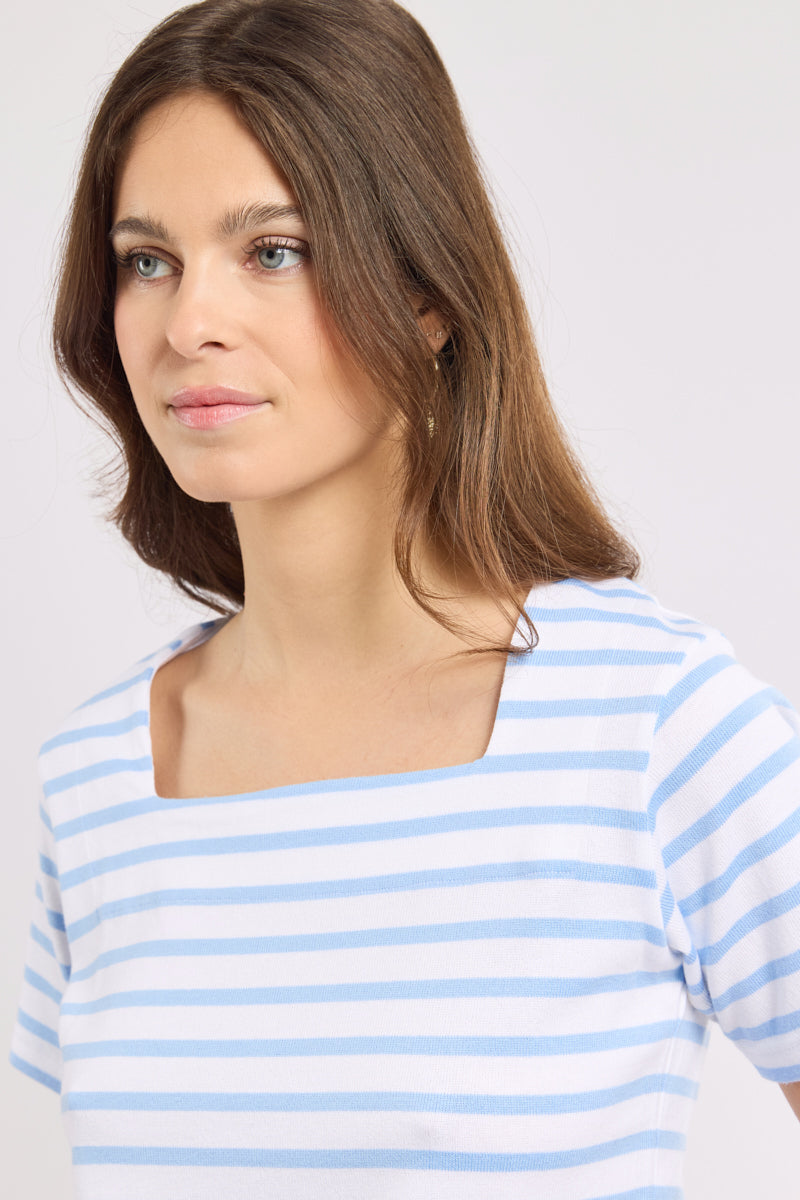 armor-lux-marini-re-femme-col-carr-coton-rustique image 2