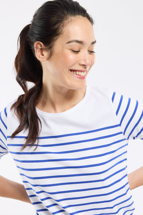 armor-lux-fouesnant-t-shirt-marin-femme-coton-col-bateau image 3