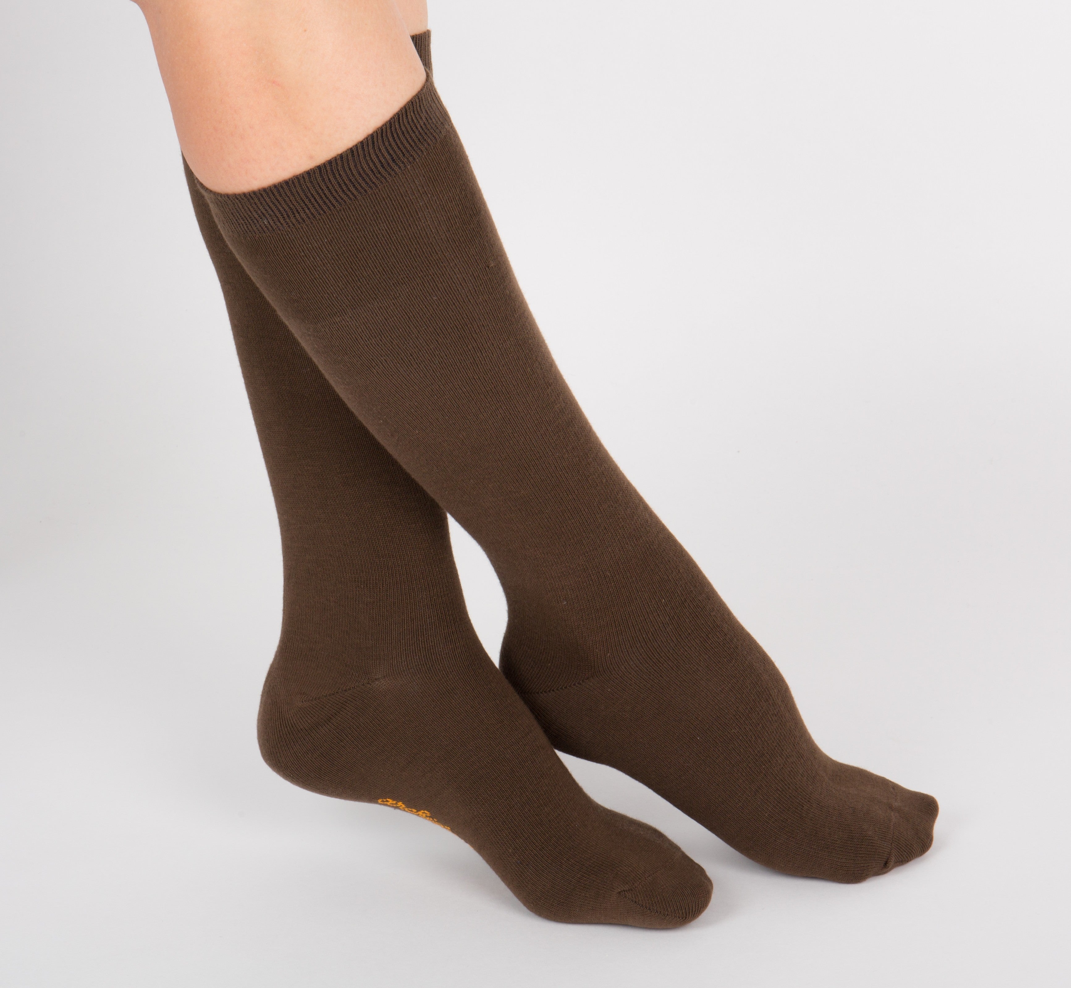 archiduchesse-de-ville-marron-chocolat-chaussettes-mi-hautes-unisexes image 3