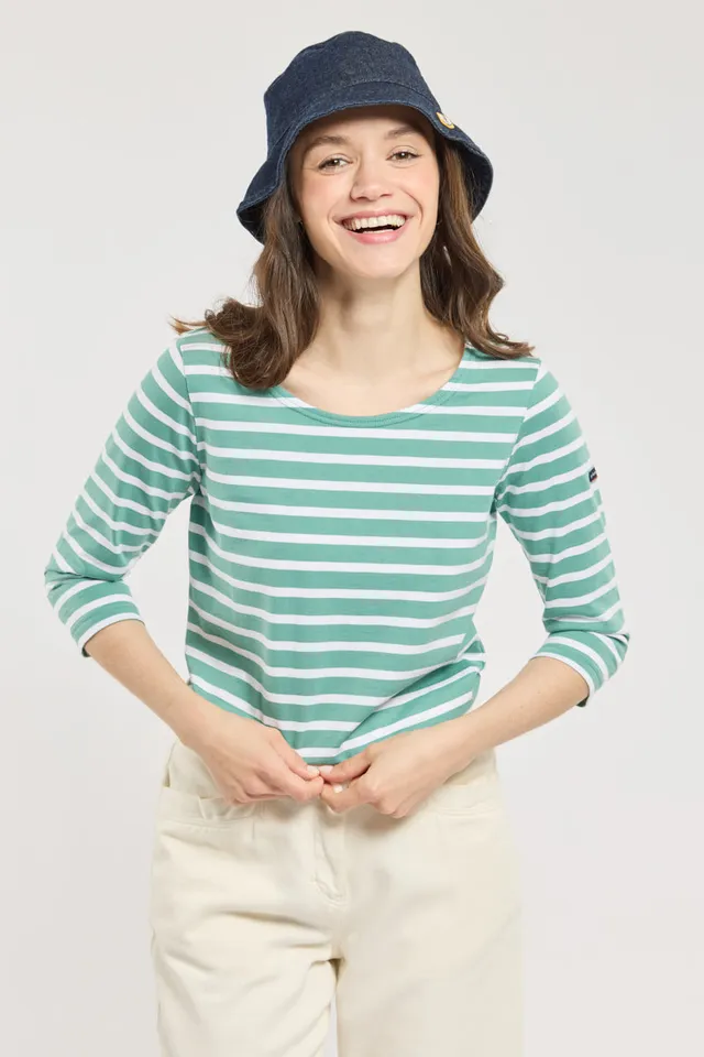 armor-lux-marini-re-manches-3-4-femme-coton-lourd image 1