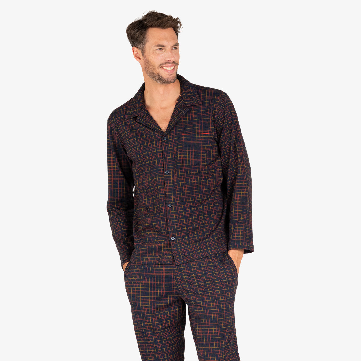 eminence-pyjama-long-homme-l-cossais-tartan-coton-gratt image 1
