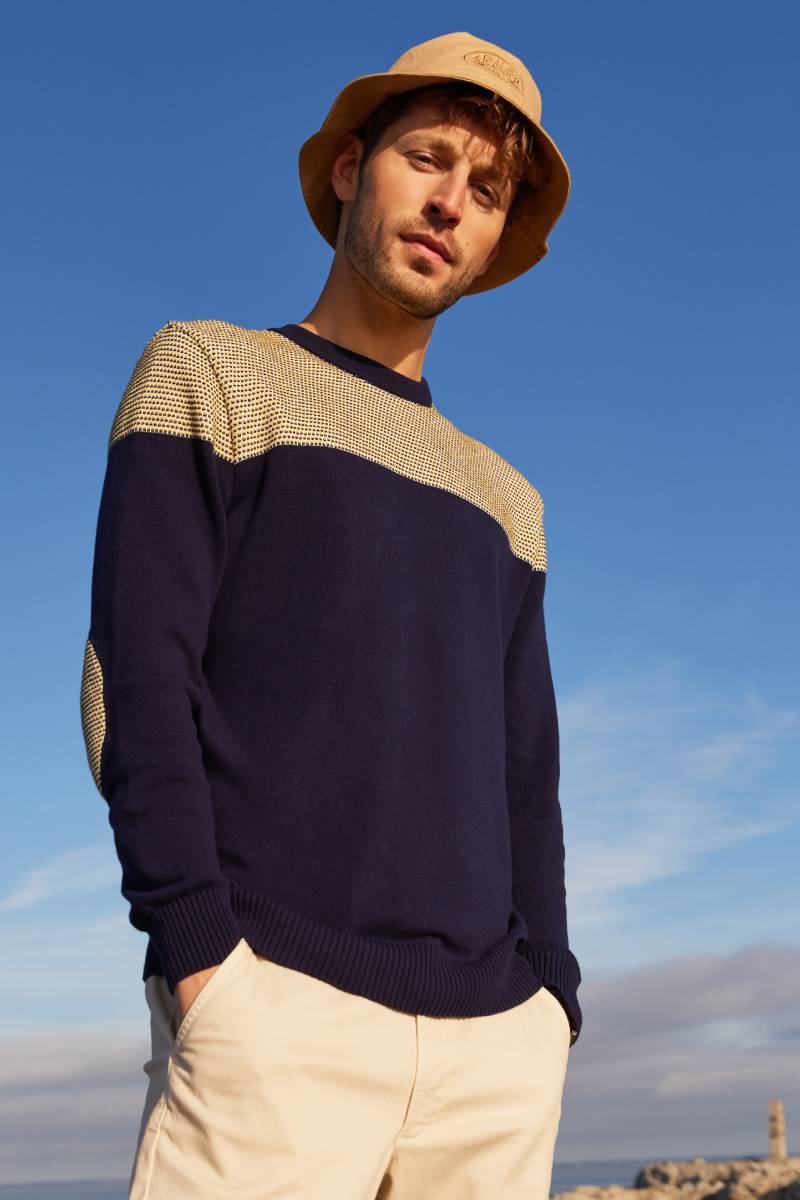 armor-lux-pull-coudi-res-homme-deauville-coton image 5