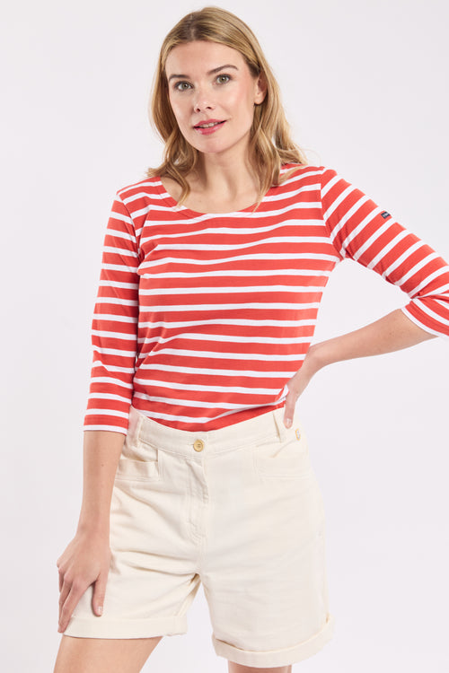 armor-lux-marini-re-bretonne-femme-manches-3-4-coton-lourd-col-bateau image 4