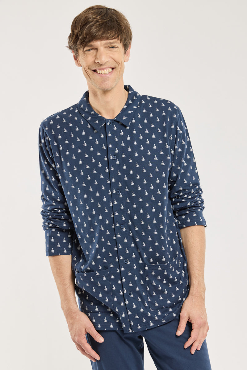 armor-lux-h-ritage-pyjama-homme-100-coton-imprim-jersey image 3