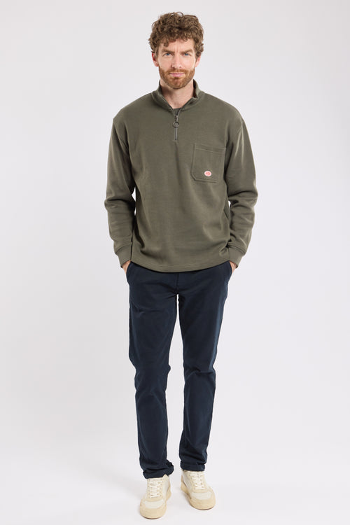 armor-lux-h-ritage-sweat-homme-col-zipp-coton-pais image 4