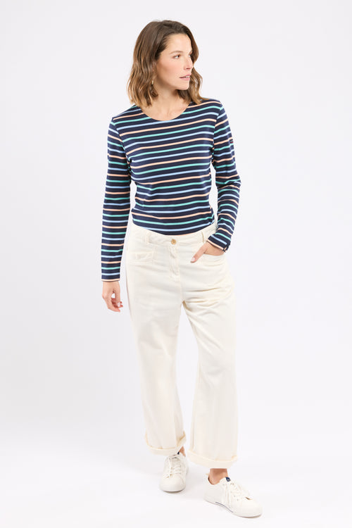 armor-lux-marini-re-femme-coton-pais-manches-longues-coupe-ajust-e image 4