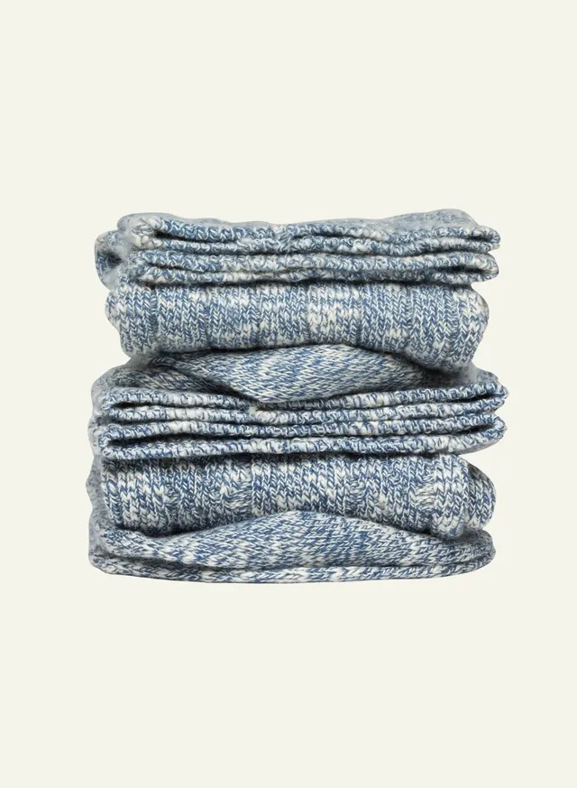 archiduchesse-d-hiver-bleu-chaussettes-cocooning-chaudes-paisses image 1