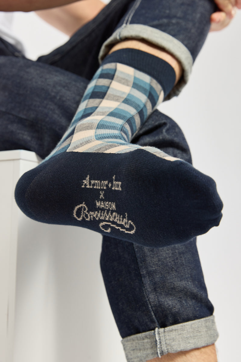 armor-lux-x-maison-broussaud-chaussettes-homme-carreaux-2 image 2