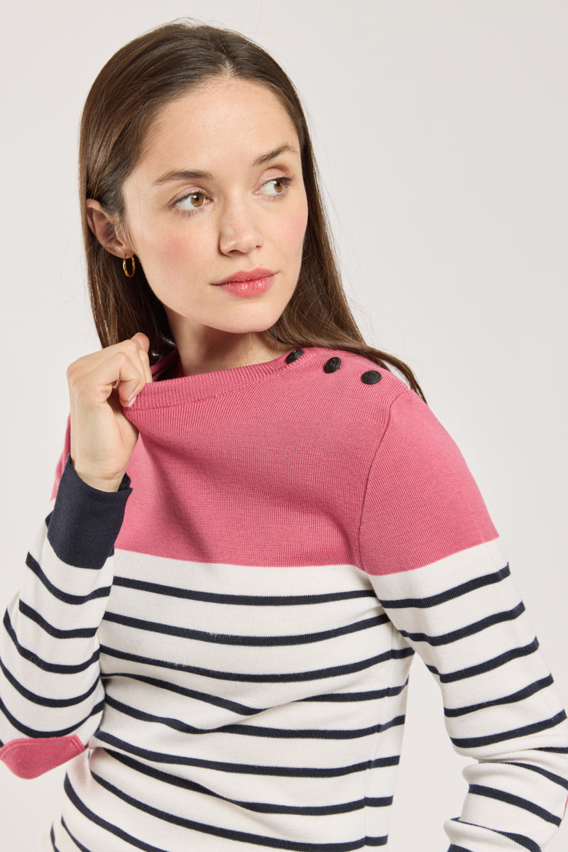 armor-lux-pull-marin-coudi-res-femme-100-laine image 2