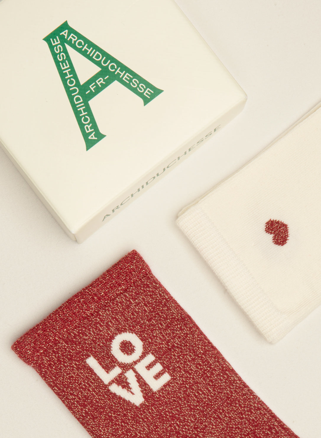 archiduchesse-duo-pair-fect-love-compl-tement-love-coffret-2-chaussettes-courtes image 2