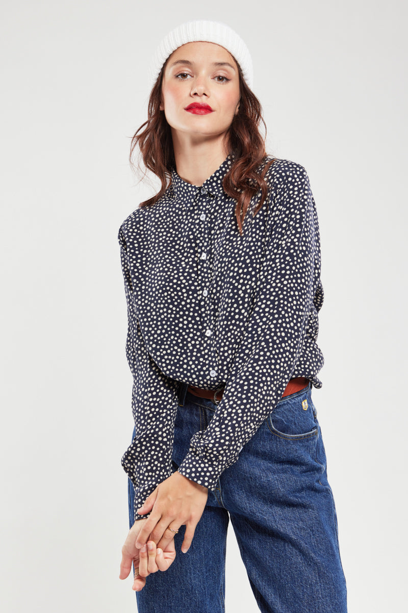 armor-lux-h-ritage-chemisier-pois-femme-cupro-viscose image 5