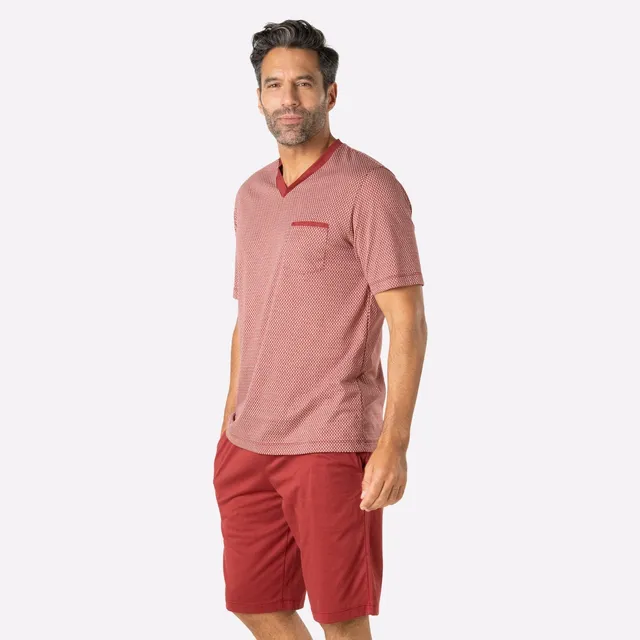 eminence-merceris-pyjama-court-homme-rouille image 1