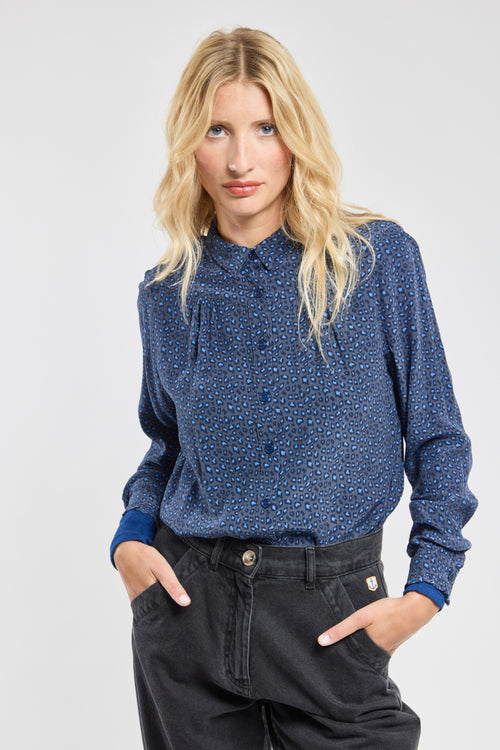 armor-lux-blouse-femme-l-opard-bleu-cupro-viscose-manches-longues-2 image 4